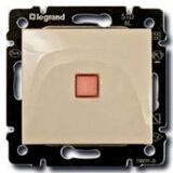 переключатель 1-клавишный (сх.6) с индикатором Валена цвет: слоновая кость
