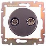 Розетка Телевизионная TV/FM индивидуальная 862МГц 1.5Дб Валена цвет: белый