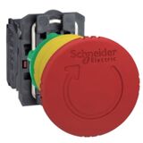 Кнопка аварійної зупинки ЧЕРВОНИЙ "грибок" 40 мм / 22,5 мм XB5 Schneider Electric XB5AS8445