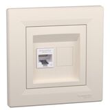 Розетка компьютерная 1*RJ45 cat.6 UTP н/екр. Asfora (кремовый) Schneider Electric EPH4700123