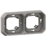 PLEXO Рамка-супорт 2-постова горизонтальна/вертикальна вбудований, колір Сірий