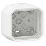 PLEXO Коробка накладна 1-постова, колір Білий