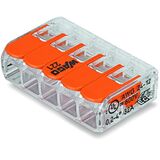 Клемма 5-конт д/розпод коробок прозора 05-6мм 41A WAGO 221-615