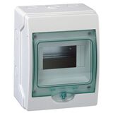 Щит накладной Kaedra IP65 1ряд/6мод. прозрачная дверка с Клеммами 13442