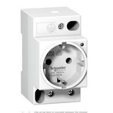 Розетка c з/к "SHUKO" на DIN-рейку + індікатор PC16A(250V) 2P+E Schneider Electric A9A15035