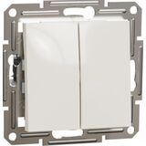 Вимикач двоклавішний 10 A 250V AC 2300 Вт без рамки Кремовий Asfora Schneider Electric EPH0370123