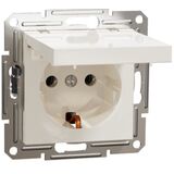Розетка із заземленням із кришкою 16 A 250 V AC 3680 Вт без рамки Кремовий Asfora Schneider Electric EPH3170123