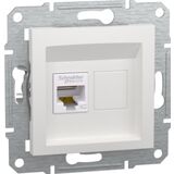 Розетка RJ45 тип UTP категорія 5E без рамки Білий Asfora Schneider Electric EPH4370121