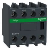 Блок допоміжних контактів LADN40 4 10 A АЛЕ 690 V AC для контакторів LC1D, LC1F та реле керування CAD Schneider Electric LADN40