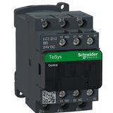 Контактор TeSys D 3Р для двигуна до 12 A/690 AC-3/3e (5,5 кВт при 400 В) 24 В DC дод. контакти 1NO+1NC Schneider Electric
