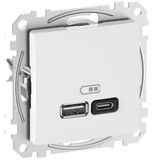 Розетка USB A+C, 3 A, 45 Вт, Білий Sedna Design Schneider Electric SDD111404