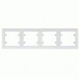 Рамка 4-місна горизонтальна Lumina-Soul біла Hager WL5240