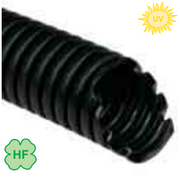 Труба гофрована d=20 гнучка ПЕ чорна з протяжкою УФ-стійка для зовнішнього монтажу