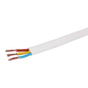 Плоский Кабель ШВВП 2х1,5 мідний гнучкий 5 кл. з-д. ЗЗЦМ оболонка ПВХ біла