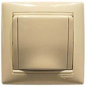 Розетка электрическая с заземлением с крышкой Valena (слоновая кость)