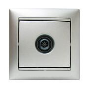 Розетка телевізійна TV прохідна Valena (алюміній)