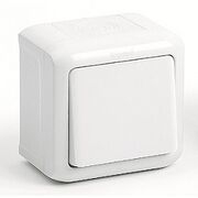 Вимикач кнопковий 10А IP44 Legrand Forix (Quteo) (білий)