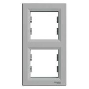 Рамка 2 місцева вертикальна Asfora алюміній