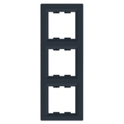 Рамка 3 місцева вертикальна Asfora Антрацит