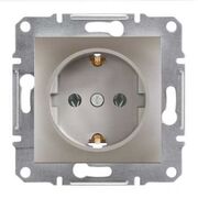 Розетка 220В з заземленням Asfora Бронза