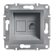 Розетка телефонная 1xRJ11 Asfora Сталь