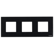 Рамка 3 поста чорне скло Zenit