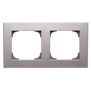 8572 PL Рамка 2 поста серебряный Sky
