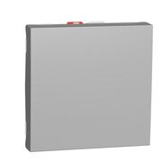 Переключатель 1-клавишный схема 6 10А 2 мод алюминий Unica New