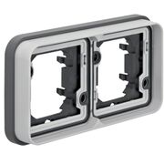 Рамка 2-місна горизонтальна для прихованого монтажу з ущільненням, Berker W.1, світло-сіра матова 13293505