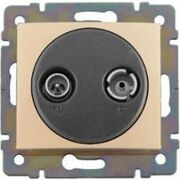 Розетка TV/FM проходная 2400МГц 14Дб Валена цвет: слоновая кость