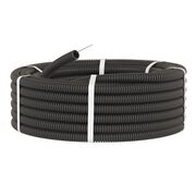 Труба ПВХ гибкая гофрированная УФ-стойка, д.с.20 / 14,1 мм с протяжкой черный цвет 100м. ДКС