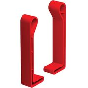 Заглушка торцевая для профиля 80 пластик красного цвета RAL3020 ДКС