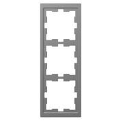 Рамка 3-постовая серия D-Life Нержавеющая сталь Merten System Design