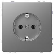 Розетка із заземленням 16А серія D-Life Нержавіюча сталь Merten System Design