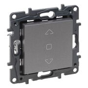 NILOE STEP Выключатель жалюзи 3-позиционный 6А, 250 В, Цвет Сталь