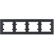 Рамка 4X горизонтальна, Lumina-Intens, чорна Hager WL5743