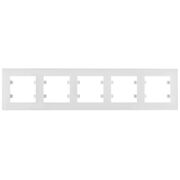 Рамка 5X горизонтальна, Lumina-Intens, біла Hager WL5750