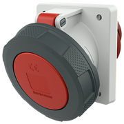 Силовий роз'єм 63A5P 6H400V панельна розетка поклонна IP67 SoftCONTACT Меннекес