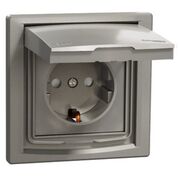 Розетка з з/к 16A шт. та кришкою IP44 Asfora (бронза) Schneider Electric EPH3100369