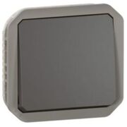 Переключатель 1 клавишный универсальный выключатель 10А механизм, цвет Антрацит ЕІВ PLEXO IP55 NEW Legrand