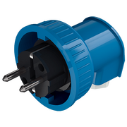 Силовий роз'єм 16A2p+E 230V штекер SCHUKO кутовий IP66 синій Меннекес