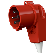 Силовий роз'єм 16A4P 6H400V кутовий штекер IP44 Меннекес