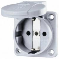 16А 2п+З 230В розетка SCHUKO панельна з пружинними клемами IP54 сіра : інтернет-магазин Elmar Україна