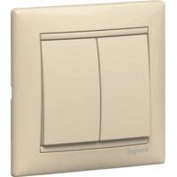 Двухклавишный универсальный выключатель Valena (слоновая кость) : інтернет-магазин Elmar Україна