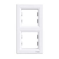 2-місцева вертикальна рамка (білий) Asfora : інтернет-магазин Elmar Україна