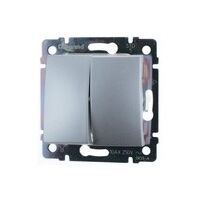 Двоклавішний вимикач прохідний Valena (алюміній) : інтернет-магазин Elmar Україна