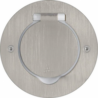 Розеточный блок наполольный 2 мод., нержавеющая сталь, круглый Legrand : інтернет-магазин Elmar Україна