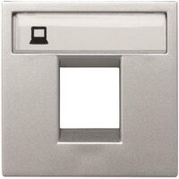Накладка комунікаційної розетки одинарної 2-мод. срібло Zenit : інтернет-магазин Elmar Україна