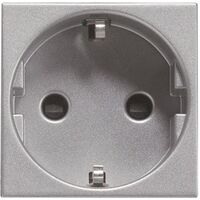 Розетка із заземленням і захисними шторками 16А 250В 2-мод. срібло Zenit : інтернет-магазин Elmar Україна