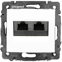 Розетка 2xRJ45 кат.5Е UTP на винтах белый Valena : інтернет-магазин Elmar Україна